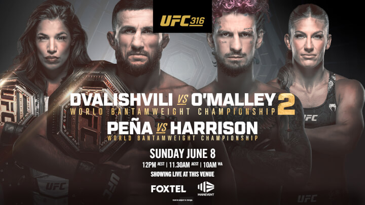 UFC 316<br>SUNDAY 8TH JUNE