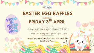 EASTER EGG RAFFLES<br><div>FRIDAY APRIL 3</div>