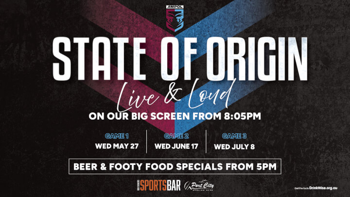 STATE OF ORIGIN&nbsp;<br>GAME 1, MAY 27 FROM 6PM